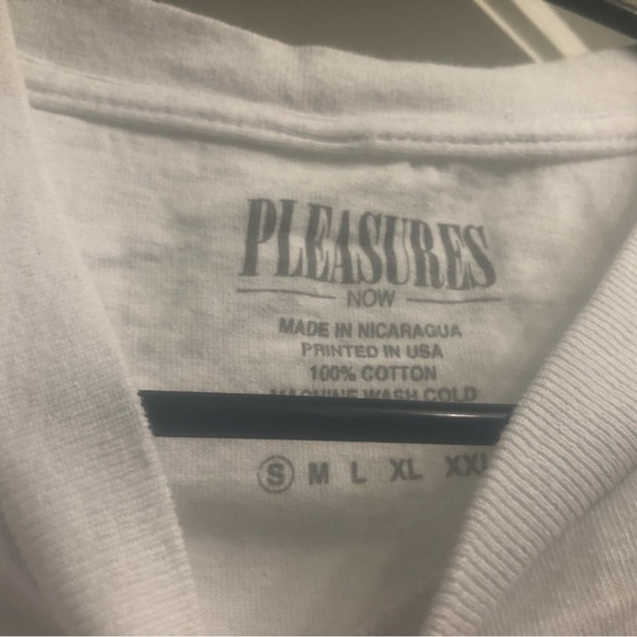 Rare PLEASURES Hipster T-SHIRT S WHITE (supreme Style) - Picture 3 of 3